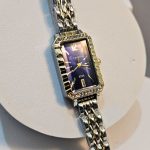 Ρολόι Μπρασελέ Elor με Στρας Μπλε - Δίχρωμο