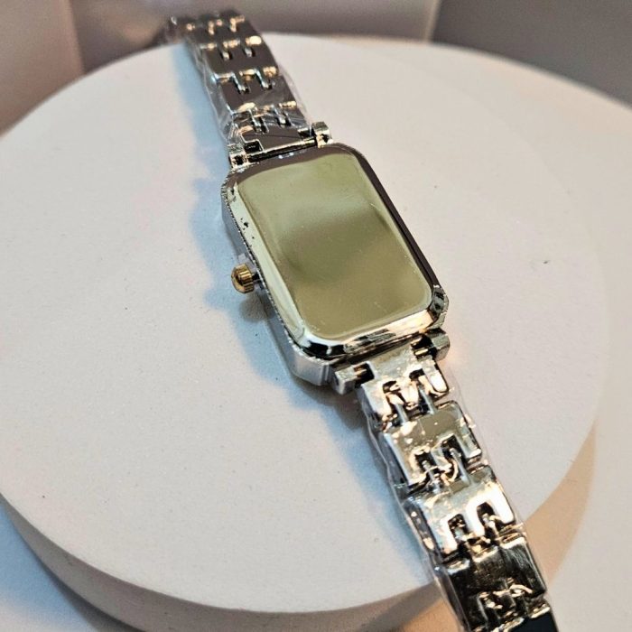 Ρολόι Μπρασελέ Elor με Στρας Μπλε - Δίχρωμο - Image 2