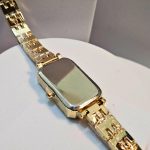 Ρολόι Μπρασελέ Elor με Στρας Ροζ- Χρυσό - Image 2