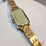 Ρολόι Μπρασελέ Elor με Στρας Μπορντό - Χρυσό - Image 2