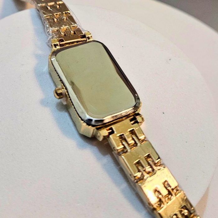 Ρολόι Μπρασελέ Elor με Στρας Μπορντό - Χρυσό - Image 2