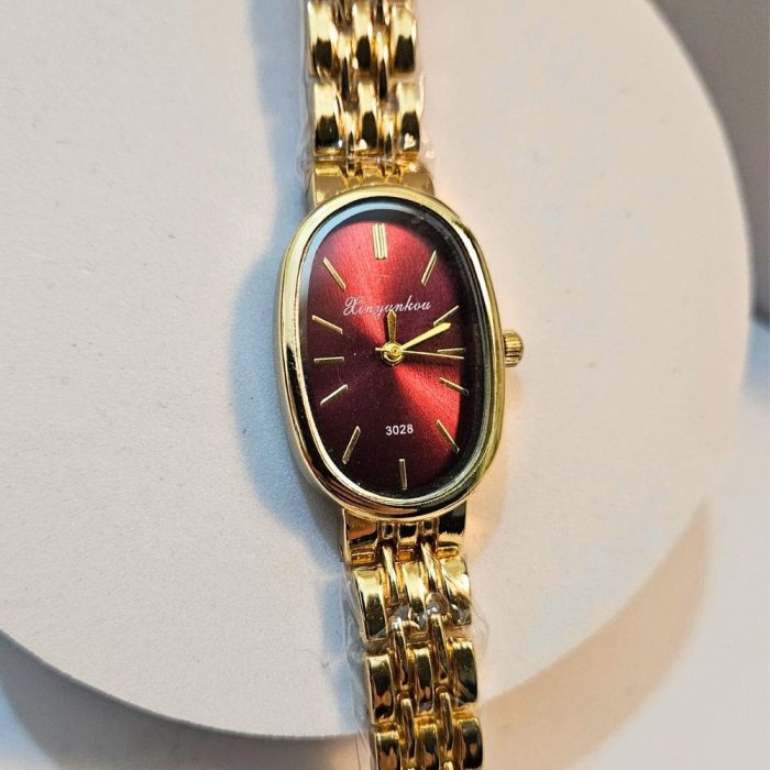 Ρολόι Μπρασελέ Mema Μπορντό- Χρυσό - Image 3