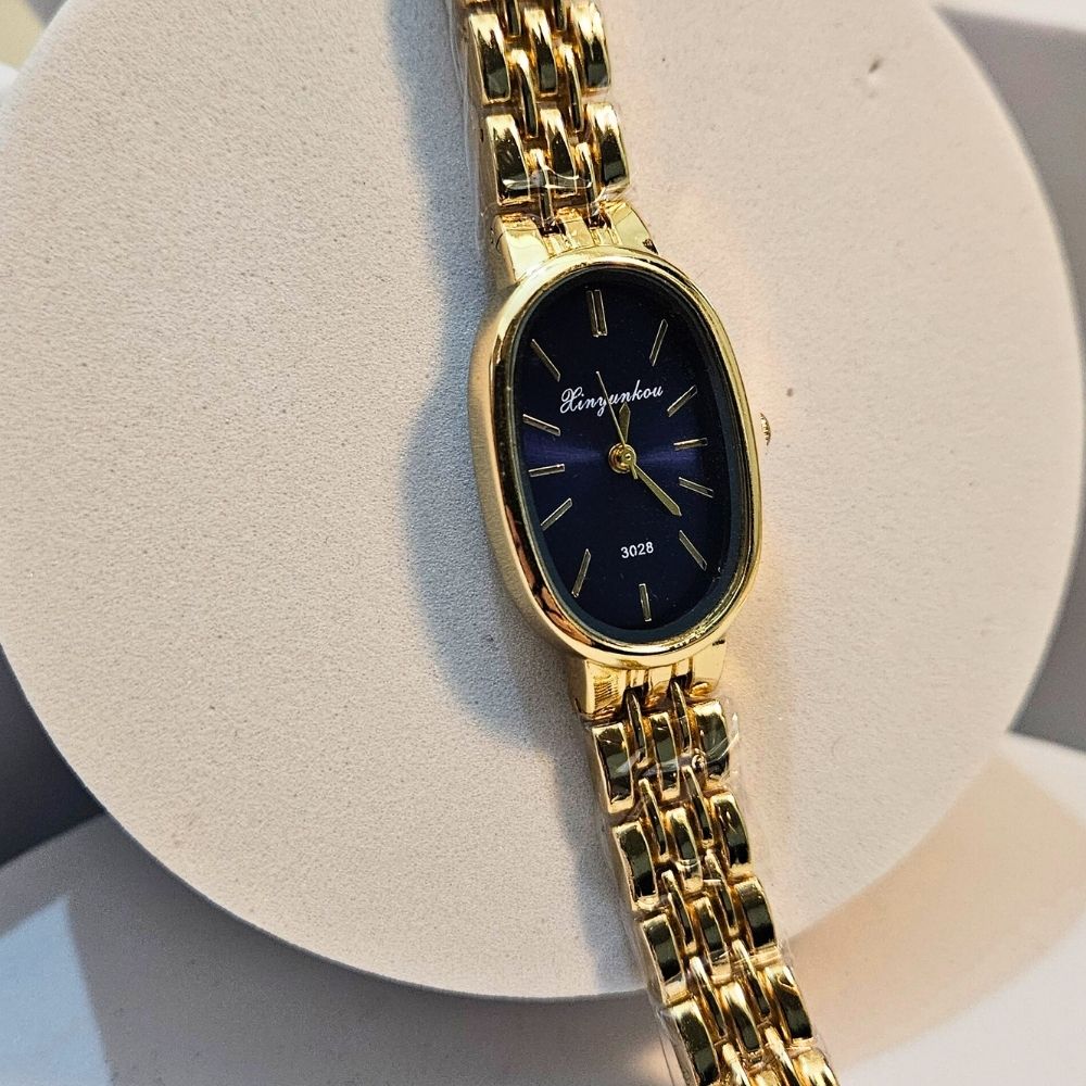 gunaikeio-roloi-me-dunatotita-xaraksis-kosmima-online (9) Ρολόι Μπρασελέ Mema Μπλε - Χρυσό - Image 1