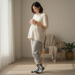 Κάλτσες Unisex Ψηλές Big Leopard Spots - Λευκό - Image 2