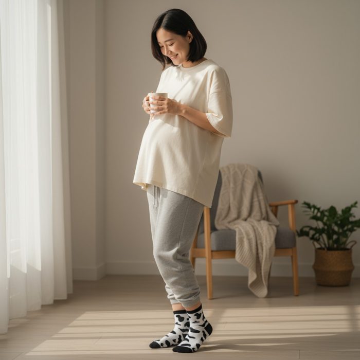 Κάλτσες Unisex Ψηλές Big Leopard Spots - Λευκό - Image 2