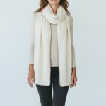 Γυναικεία Πασμίνα Μακριά Χνουδωτή - Λευκή - Image 2