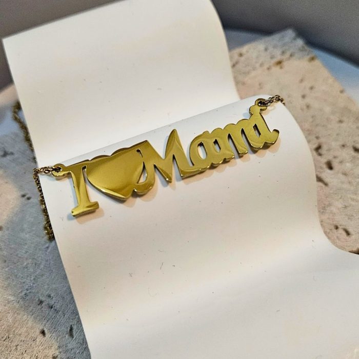Κολιέ Λεπτή Αλυσίδα Mama Love - Χρυσό - Image 2
