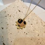 Κολιέ Λεπτή Αλυσίδα με Λεοπάρ Καρδιά - Χρυσό