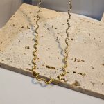 Κολιέ Λεπτή Αλυσίδα Wavy - Χρυσό - Image 2