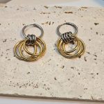 Σκουλαρίκια Κρίκοι Multiple Hoops - Δίχρωμο