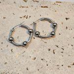 Σκουλαρίκια Κρίκοι Orbelle - Ασημί