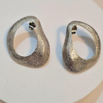 Σκουλαρίκια Κουμπωτά Shiny Fluid - Ασημί