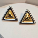 Σκουλαρίκια Κουμπωτά Delta - Δίχρωμο