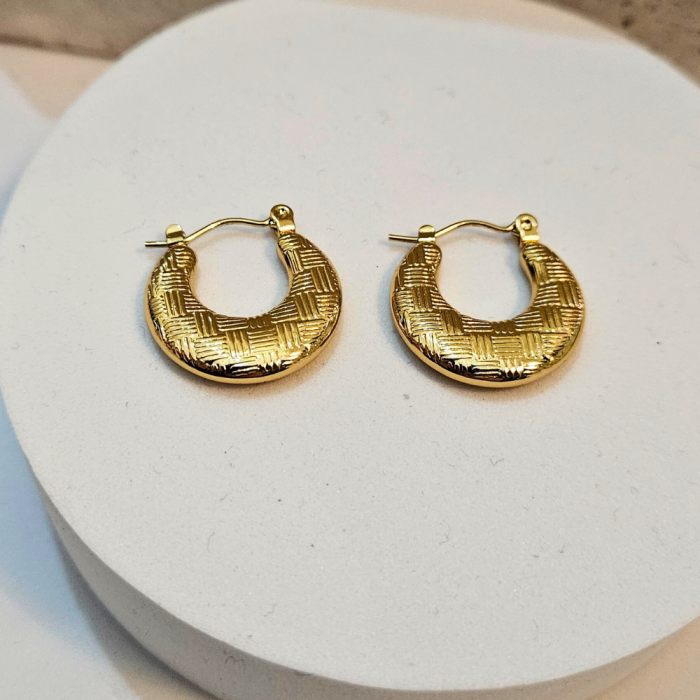 Σκουλαρίκια Κρικάκια Petal - Χρυσό - Image 2