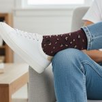 Κάλτσες Unisex Ψηλές Λεοπάρ - Μπορντό