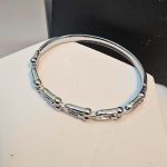 Βραχιόλι Χειροπέδα με Pattern Αλυσίδα - Ασημί - Image 2