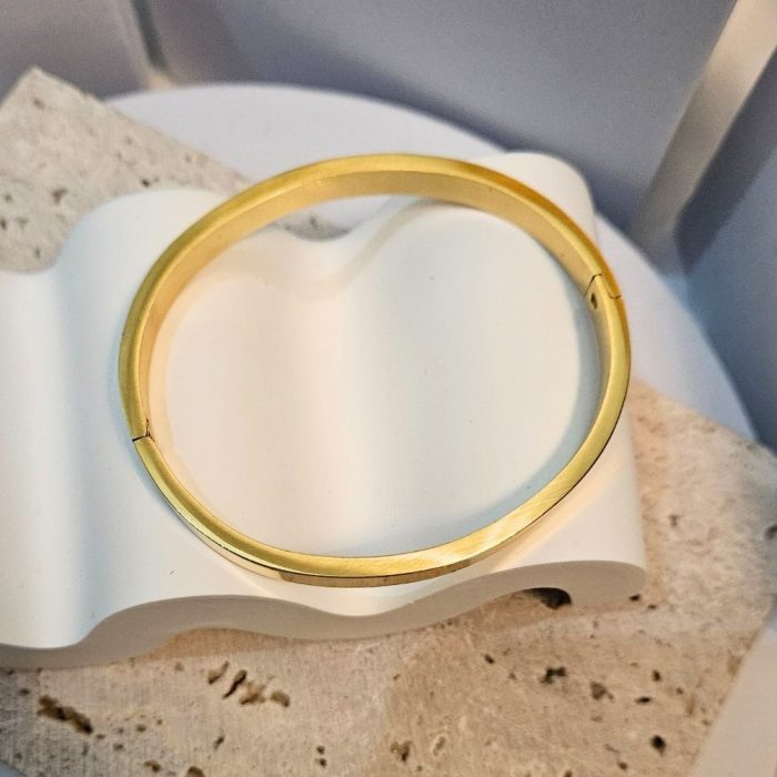 Βραχιόλι Σταθερό Απλό - Χρυσό - Image 2