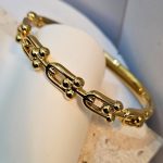 Βραχιόλι Χειροπέδα με Pattern Αλυσίδα - Χρυσό