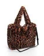 Γούνινη τσάντα ώμου XY-2408 - Καφέ - Image 2