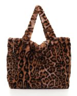 Γούνινη τσάντα ώμου XY-2408 - Καφέ