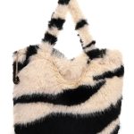 Γούνινη τσάντα ώμου XY-2408 - Μπέζ