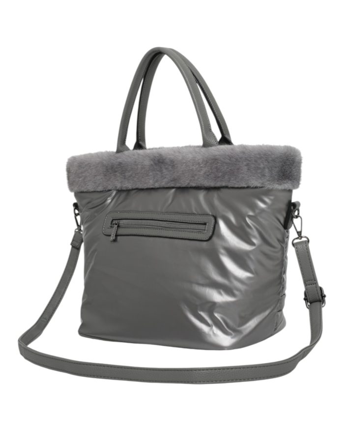 Τσάντα ώμου F2618-2 - Γκρι - Image 3