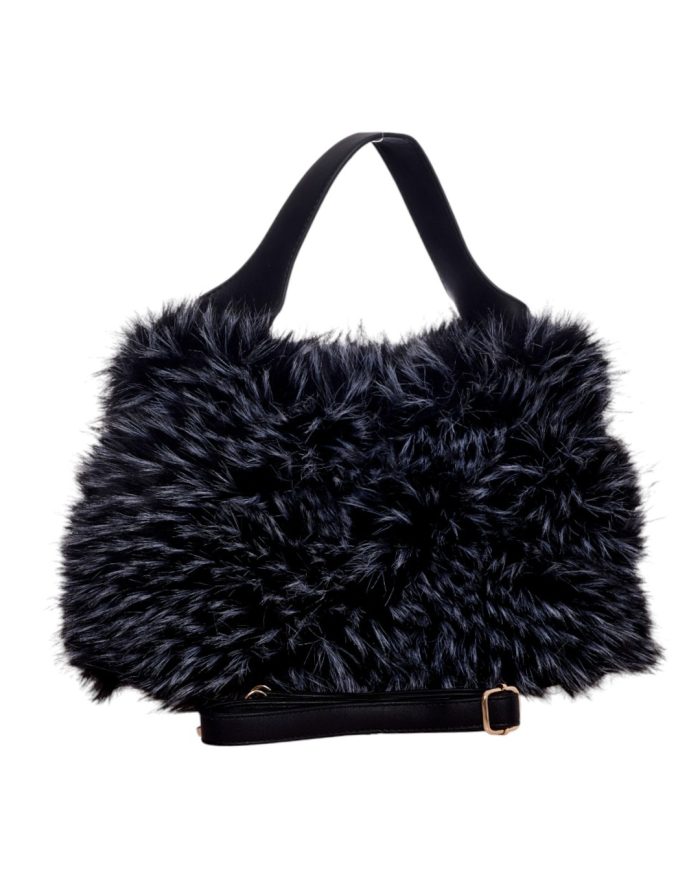 Τσάντα  χειρός  WUS-18207 - Σκούρο Μαύρο - Image 3