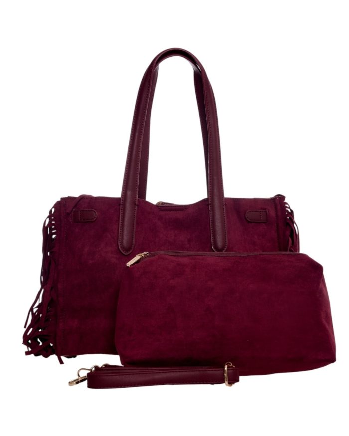 Τσάντα  ώμου WUS-18498 - Μπορντό - Image 3