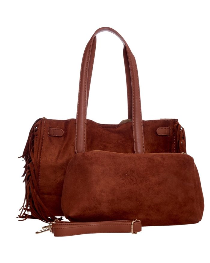 Τσάντα  ώμου WUS-18498 - Κάμελ - Image 3