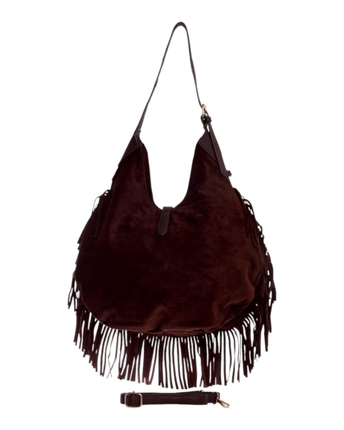 Τσάντα  ώμου WUS-18492A - Καφέ - Image 2