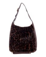 Γούνινη τσάντα ώμου XY-2515 - Σκούρο Καφέ - Image 2