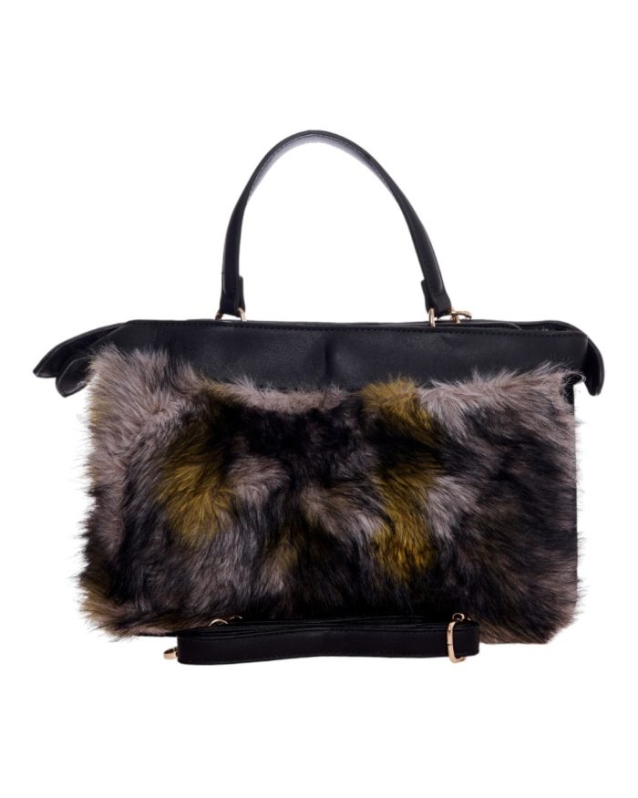 Τσάντα  χειρός  WUS-18208 - Σκούρο Μαύρο - Image 3