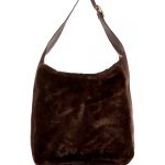 Γούνινη τσάντα ώμου XY-2515 - Καφέ