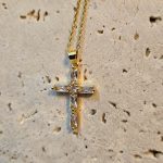 Κολιέ Σταυρός Mary με Πέτρες - Χρυσό