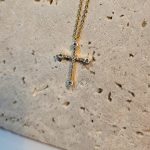 Κολιέ Σταυρός Persian με Στρας - Χρυσό