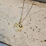 Κολιέ Γούρι 2026 Καρδιά και Ζιργκόν - Χρυσό