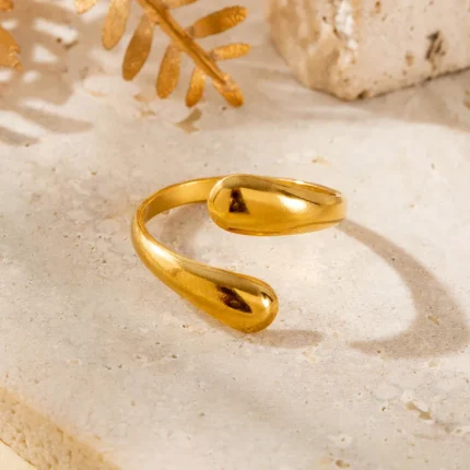 Ατσάλινο Δαχτυλίδι Ρυθμιζόμενο Χρυσό