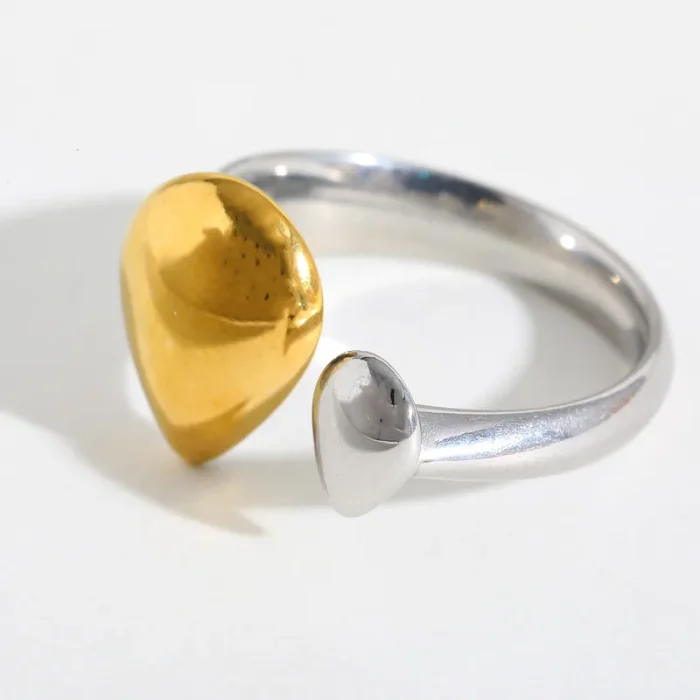 Γυναικείο Ατσάλινο Δαχτυλίδι Ρυθμιζόμενο Δίχρωμο