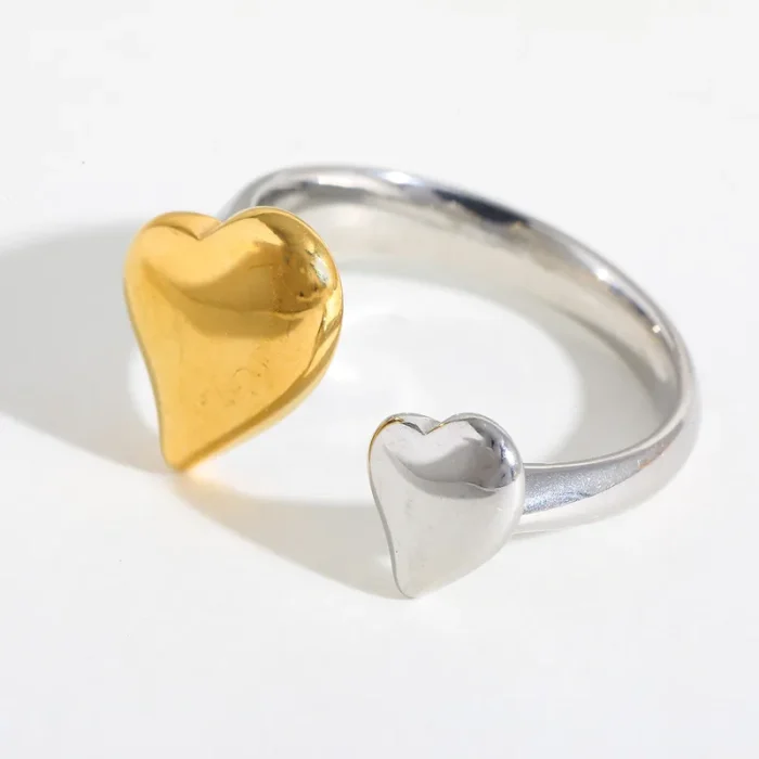 Δαχτυλίδι Γυναικείο Ρυθμιζόμενο Διπλό Δίχρωμο