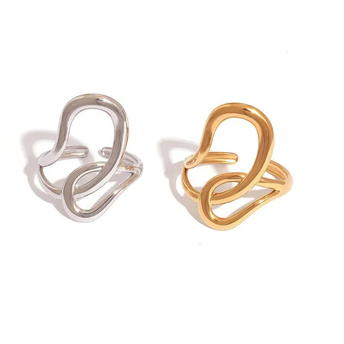 Δαχτυλίδι Ρυθμιζόμενο Coil - Ασημί - Image 2