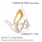 Δαχτυλίδι Ρυθμιζόμενο Pulse - Δίχρωμο