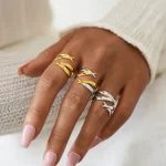 Δαχτυλίδι Γυναικείο Ρυθμιζόμενο Κύκλος Διπλό