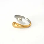 Δαχτυλίδι Ρυθμιζόμενο Flow - Δίχρωμο