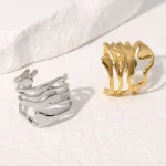 Δαχτυλίδι Ρυθμιζόμενο Melt - Ασημί - Image 3