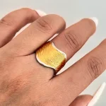 Δαχτυλίδι Ρυθμιζόμενο Hope Ανάγλυφο - Δίχρωμο