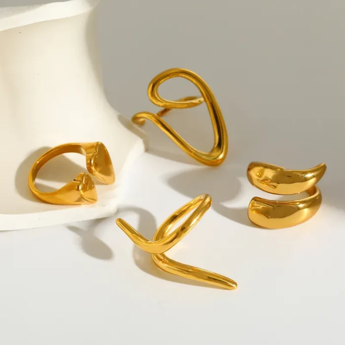 Δαχτυλίδι Ρυθμιζόμενο Flexy - Χρυσό - Image 2