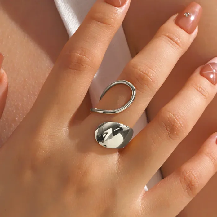 Δαχτυλίδι Ρυθμιζόμενο Harmony - Ασημί - Image 3