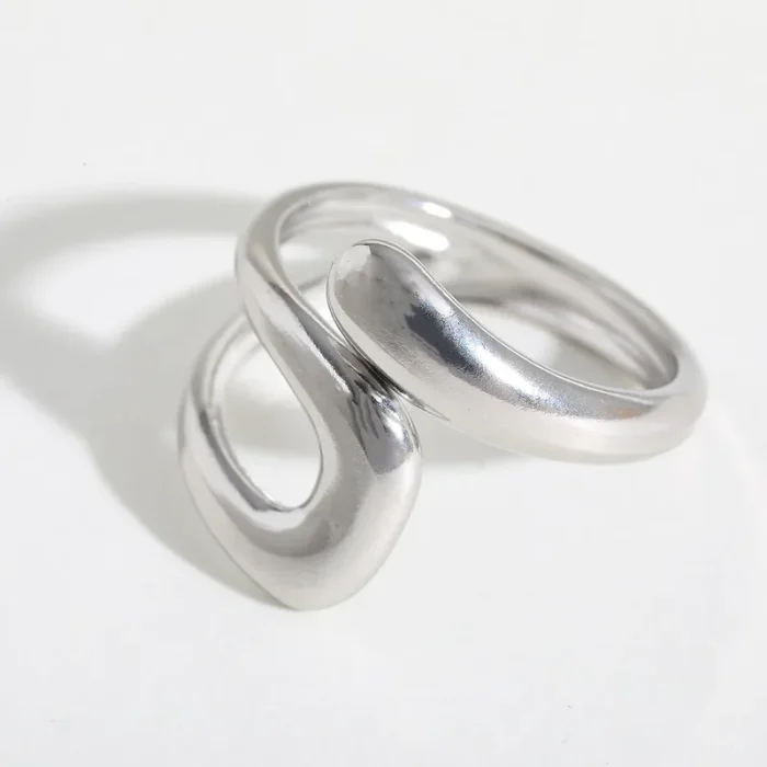 Δαχτυλίδι Ρυθμιζόμενο Amelia - Ασημί - Image 2