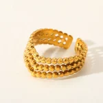 Δαχτυλίδι Ρυθμιζόμενο Tiara - Χρυσό