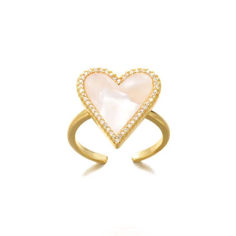daxtulidia-gunaikeia-ruthmizomena-kosmima-online-atsali (87) Δαχτυλίδι Ρυθμιζόμενο Καρδιά Λευκή Πέτρα και Στρας - Χρυσό - Image 1